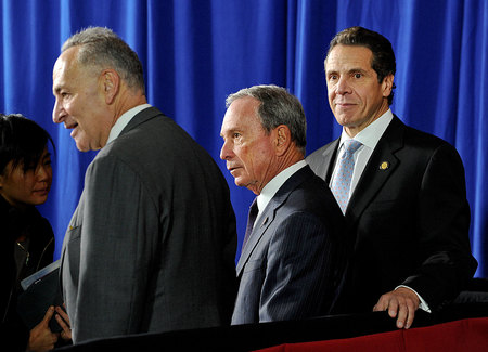 Mayor Michael Bloomberg with Senator Schumer and Governor Cuomo ©Susan Farley Photography/NYC and Westchester Portrait Photographer