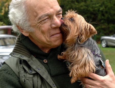 Ralph Lauren with his pup Bikini ©Susan Farley Photography/NYC and Westchester Portrait Photographer