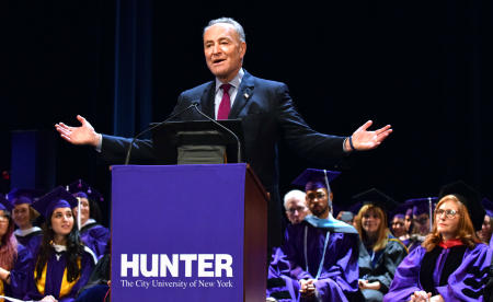 NY Senator Chuck Schumer at Hunter College graduation© Corporate Events Susan Farley NYC, New York Photographer